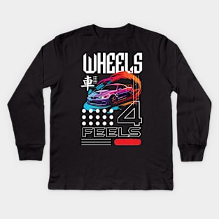 Wheels for feel Kids Long Sleeve T-Shirt